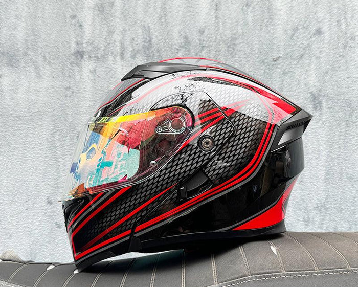 Mecha / 3C DOT Full Face Dual Visors Unisex /Bluetooth Motorcycle Helmet