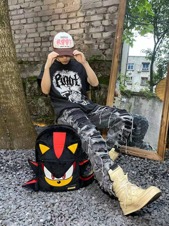 Online Love Master Original Sonic the Hedgehog Shadow Sonic Black Plush Backpack - Dark Sonic
