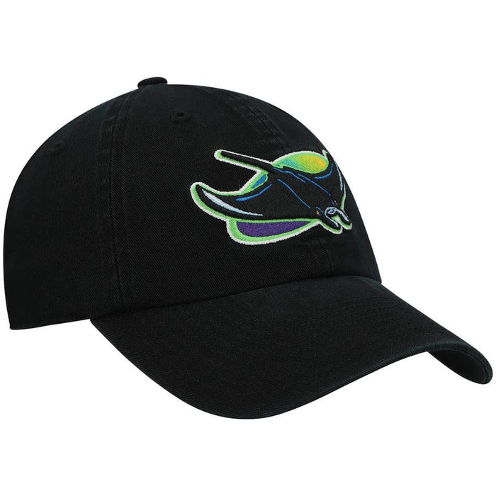 RAYS BLACK 2000 DEVIL RAYS LOGO CLEAN UP ADJUSTABLE HAT - The Bay Republic | Team Store of the Tampa Bay Rays & Rowdies
