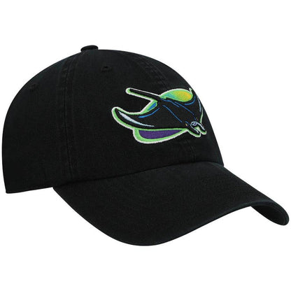 RAYS BLACK 2000 DEVIL RAYS LOGO CLEAN UP ADJUSTABLE HAT - The Bay Republic | Team Store of the Tampa Bay Rays & Rowdies