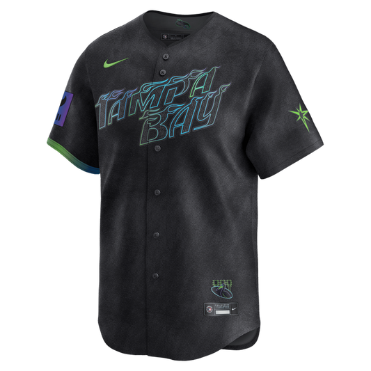 Rays Nike Charcoal Gray City Connect Limited Replica Jersey
