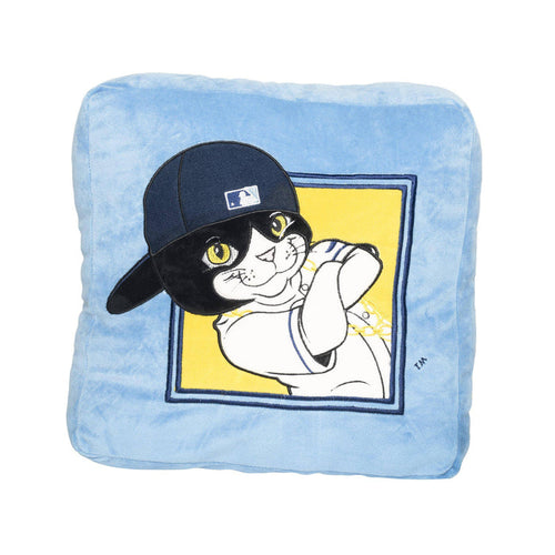 RAYS COLUMBIA BLUE DJ KITTY PILLOW - The Bay Republic | Team Store of the Tampa Bay Rays & Rowdies