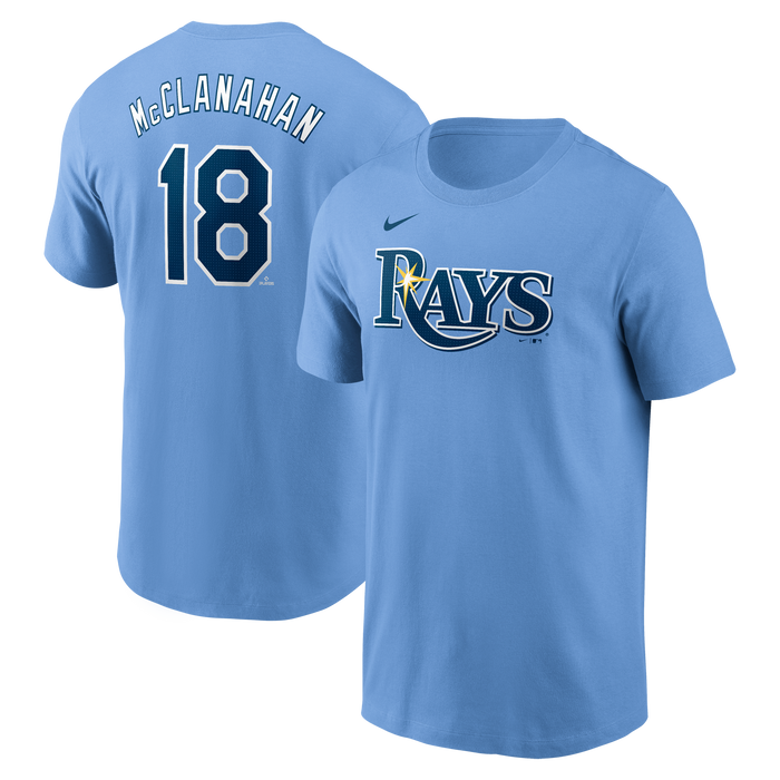 Rays Nike Columbia Blue Shane McClanahan Player Tee