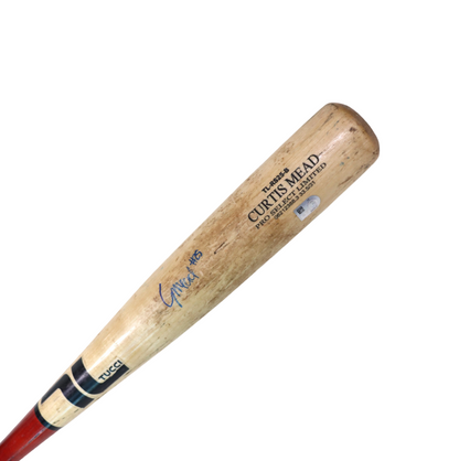 Rays Curtis Mead Game Used Autographed Broken Bat
