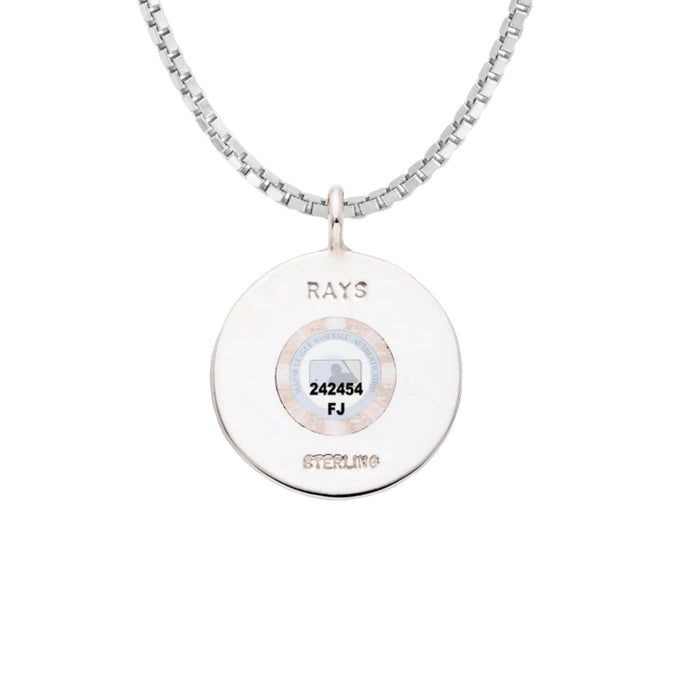 Rays Game Used Baseball Pendant Necklace