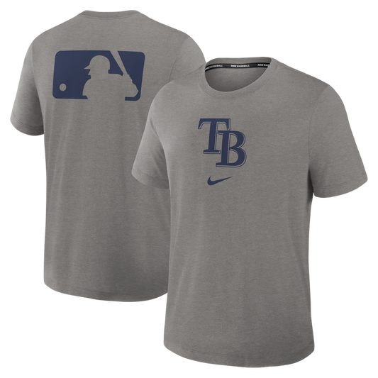 Rays Men's Nike 2025 Gray Authentic Collection Early Work TB Batterman T-Shirt