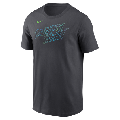 Rays Men's Nike Charcoal Gray City Connect Chandler Simpson Player Tee
