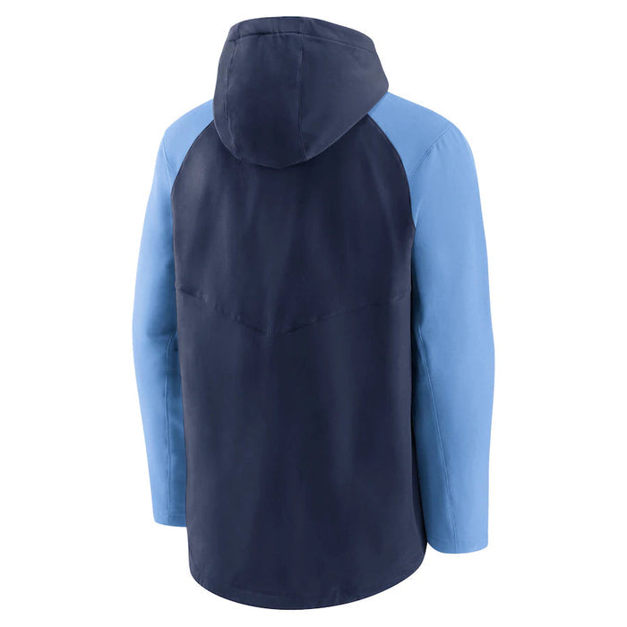 RAYS MEN'S NAVY/ LIGHT BLUE AUTHENTIC COLLECTION FULL-ZIP HOODIE PERFOMANCE JACKET - The Bay Republic | Team Store of the Tampa Bay Rays & Rowdies