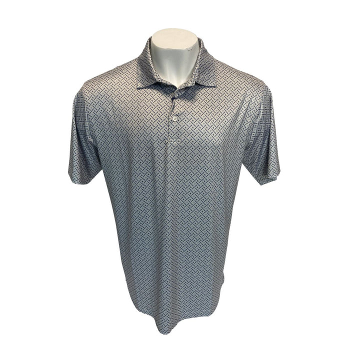 Rays Men's Onward Reserve TB Bats and Baseballs Printed Performance Polo