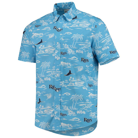Rays Men's Reyn Spooner Columbia Blue Devil Rays Performance Polo