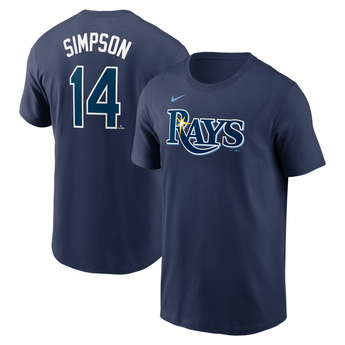 Rays Nike Navy Chandler Simpson Player Tee