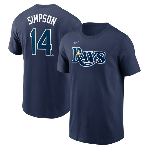 Rays Nike Navy Chandler Simpson Player Tee