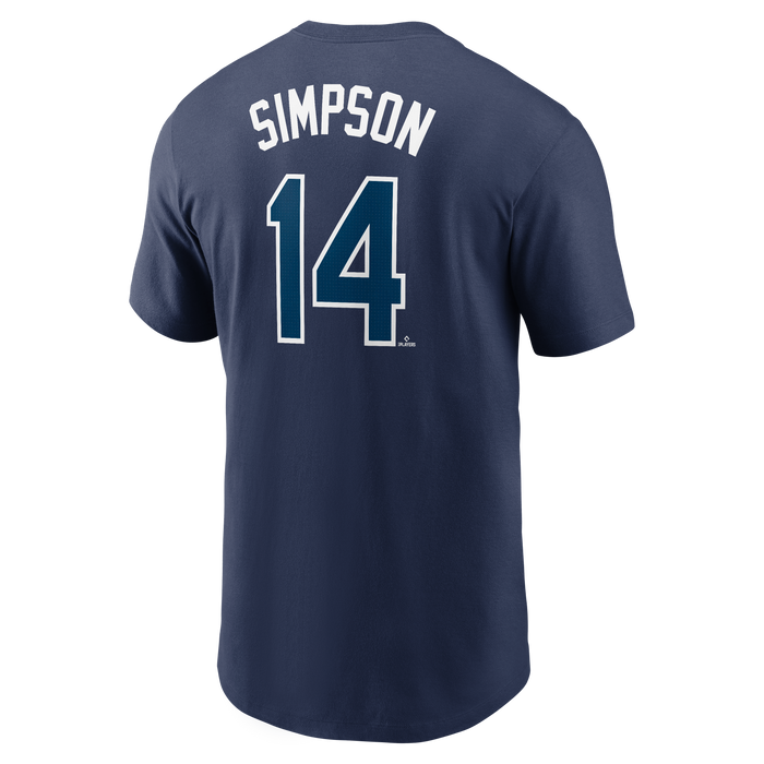 Rays Nike Navy Chandler Simpson Player Tee