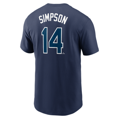 Rays Nike Navy Chandler Simpson Player Tee