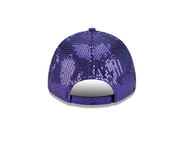 Rays New Era 9Forty Purple Sequin Sparkle Coop TB Adjustable Hat