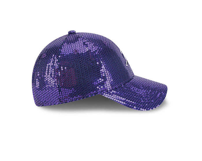 Rays New Era 9Forty Purple Sequin Sparkle Coop TB Adjustable Hat