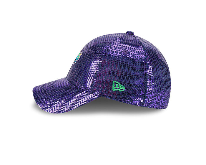 Rays New Era 9Forty Purple Sequin Sparkle Coop TB Adjustable Hat