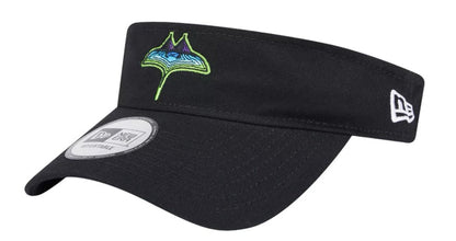 Rays New Era Black City Connect SKYRAY Visor Hat