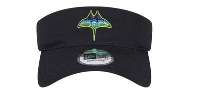 Rays New Era Black City Connect SKYRAY Visor Hat