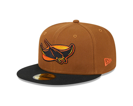 Rays New Era Brown Orange Devil Rays Alt 59Fifty Fitted Hat