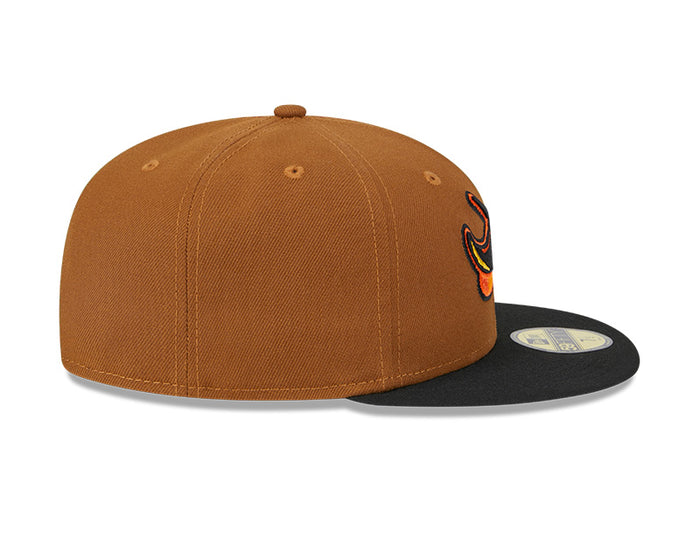 Rays New Era Brown Orange Devil Rays Alt 59Fifty Fitted Hat