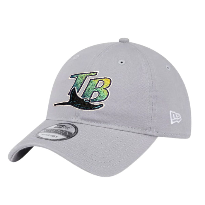 Rays New Era Devil Rays Gray Coop TB 9Twenty Adjustable Hat