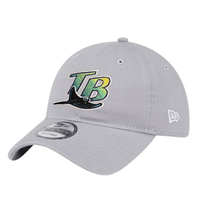 Rays New Era Devil Rays Gray Coop TB 9Twenty Adjustable Hat