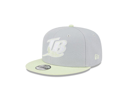 Rays New Era Gray Neon Coop 9Fifty Snapback