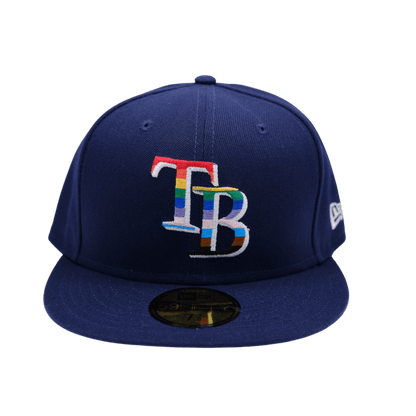 RAYS NAVY PRIDE ON-FIELD NEW ERA 59FIFTY FITTED HAT - The Bay Republic | Team Store of the Tampa Bay Rays & Rowdies
