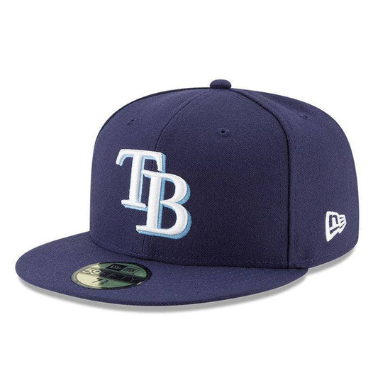 RAYS NAVY TB ON-FIELD NEW ERA 59FIFTY FITTED HAT - The Bay Republic | Team Store of the Tampa Bay Rays & Rowdies