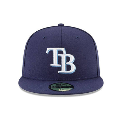 RAYS NAVY TB ON-FIELD NEW ERA 59FIFTY FITTED HAT - The Bay Republic | Team Store of the Tampa Bay Rays & Rowdies