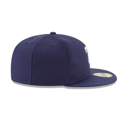 RAYS NAVY TB ON-FIELD NEW ERA 59FIFTY FITTED HAT - The Bay Republic | Team Store of the Tampa Bay Rays & Rowdies
