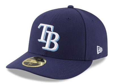 Rays New Era Navy TB On-Field Low Profile 59Fifty Fitted Hat