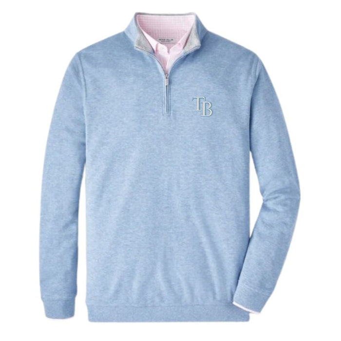 Rays Peter Millar Light Blue TB Crown Comfort Pullover