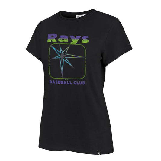Rays Women's '47 Brand Black City Connect Gradient Burst Frankie T-Shirt