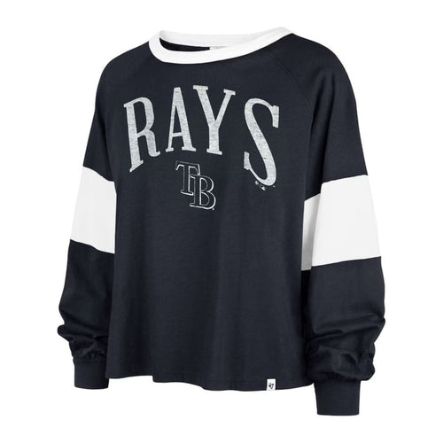 Rays Women's '47 Navy Blue Upside Rhea Long Sleeve T-Shirt