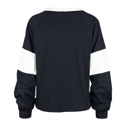 Rays Women's '47 Navy Blue Upside Rhea Long Sleeve T-Shirt