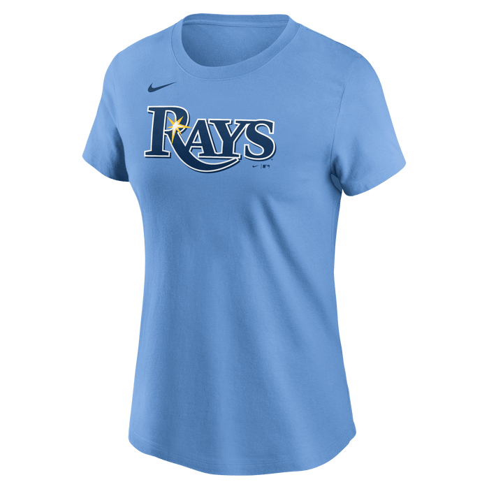 RAYS WOMEN'S LIGHT BLUE WORDMARK NIKE T-SHIRT - The Bay Republic | Team Store of the Tampa Bay Rays & Rowdies