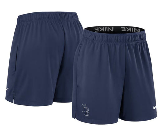 Rays Nike Women's Navy Authentic Collection Knit Performance Shorts