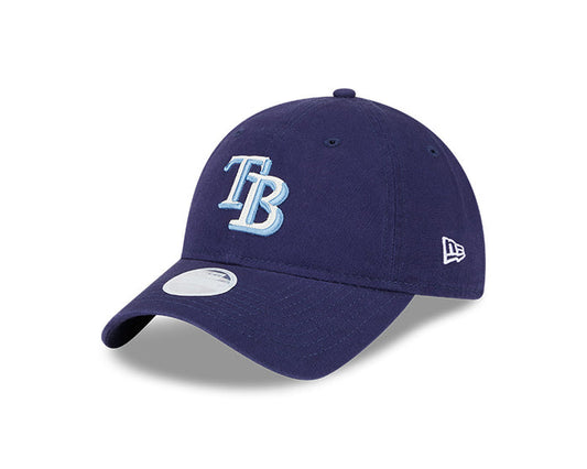 Rays Women's New Era Glitter TB Navy 9Twenty Adjustable Hat