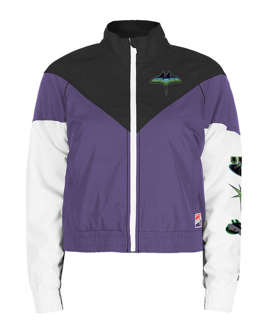 Rays Women's New Era Purple Black CC Skyray Windbreaker Jacket
