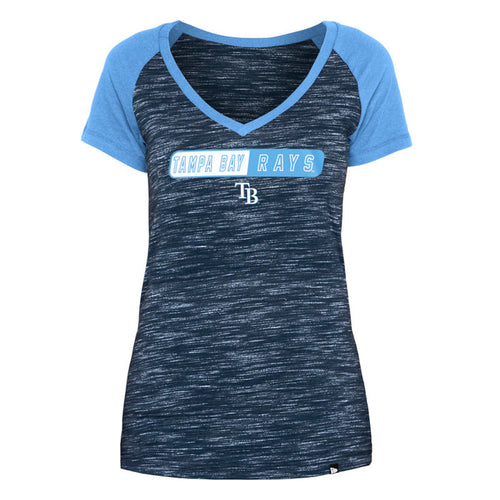 Rays Women's New Era Space Dye V Neck T-Shirt