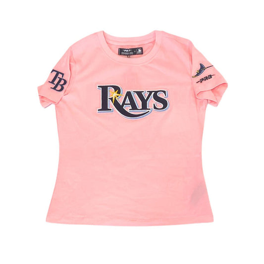 Rays Women's Pink Pro Standard Wordmark Tee