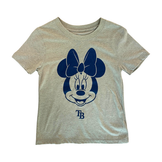 Rays Youth Girls Gray Minnie Pose Short Sleeve T-Shirt