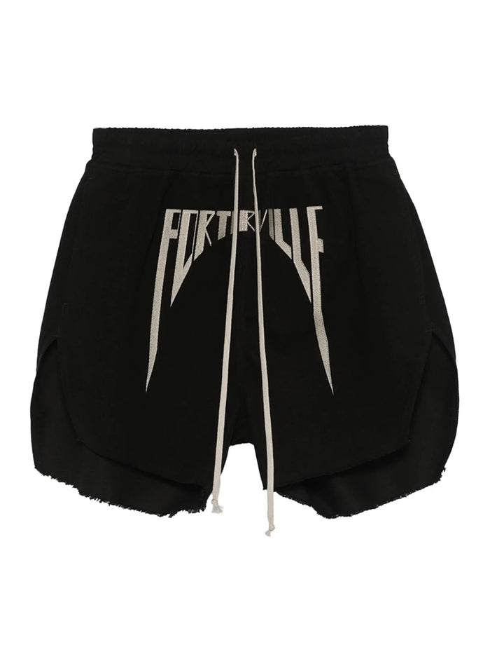 RO ACBT Boxing Shorts - Heavyweight Embroidered Logo Drawstring Cropped Pants