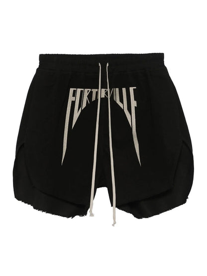 RO ACBT Boxing Shorts - Heavyweight Embroidered Logo Drawstring Cropped Pants