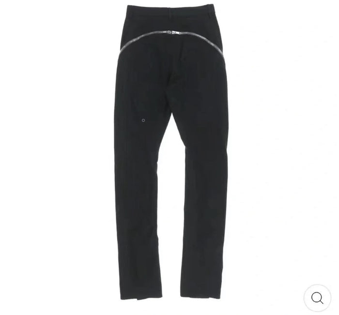 Rick Owen ACBT Dark Multi-Zip Wide-Leg Stacked Slimming Flared Denim Trousers