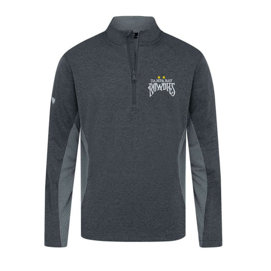 Rowdies Men's Gray Two Star Waffle 1/4 Zip Jacket