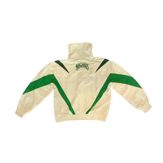 Rowdies TEREZ Women's Cream Ripstop Chevron Quarter Zip Jacket