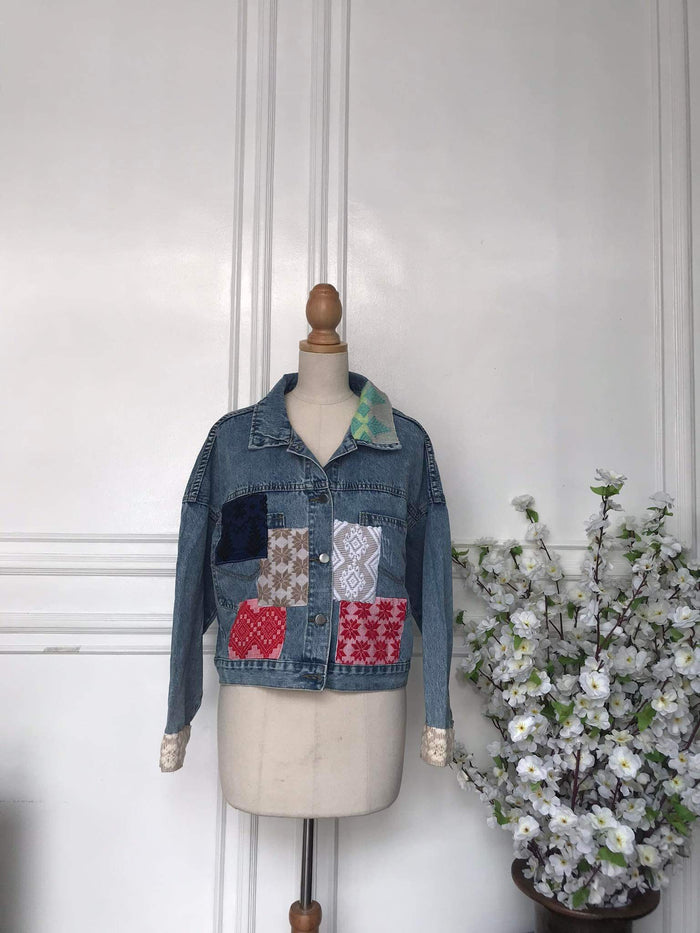(s) - Denim Patch Jacket
